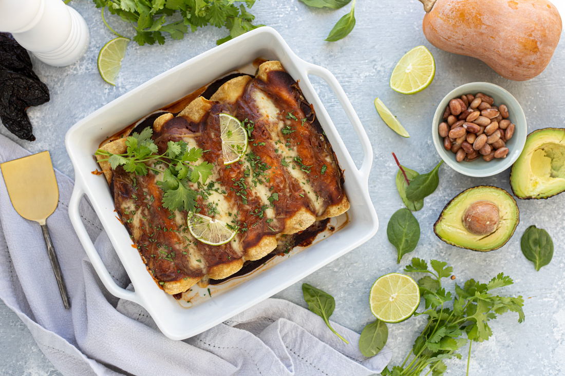 Butternut Squash and Pinto Bean Enchiladas Nourishing Meals®